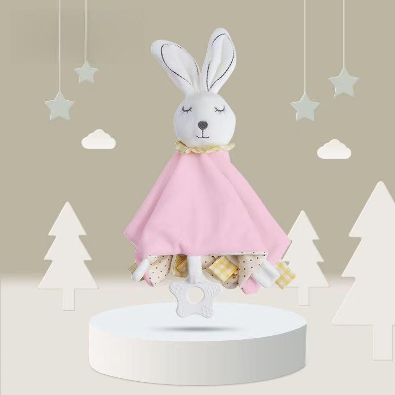 Baby Animal Plush Toy With Chewing Texture For Newborn Sleep And Comfort