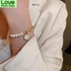 Charming Faux Gold Tone And Freshwater Pearl Bracelets ,Elegant ,Korean Modish Fashionable ,Jewelry ,Party ,Women 'S BraceletsElegant Jewelry