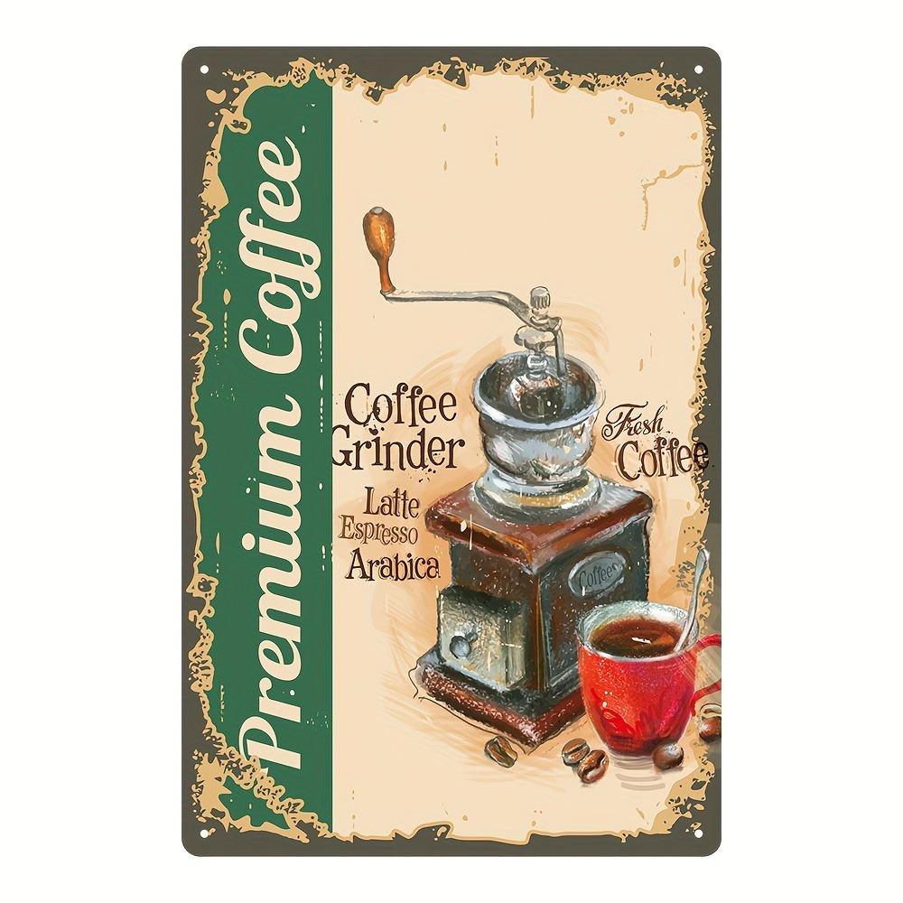 Vintage Metal Tin Poster Coffee Shop Metal Tin Signs Posters Plate Colorful Visual Effect Wall Art for Cafe Bar Club Party Decor