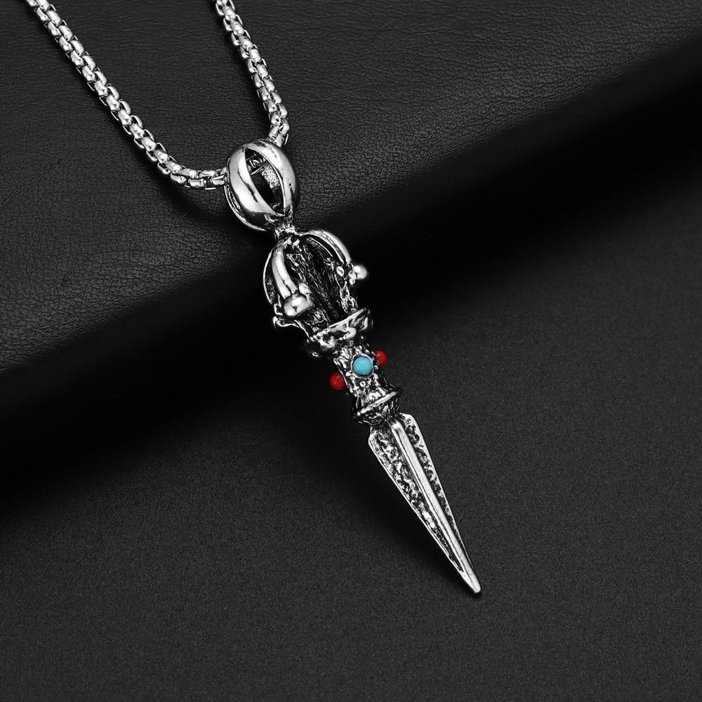 

Винтажная национальная культура викингов в форме статуи ожерелье кулон панк поп мода личность праздничный подарок на вечеринку аксессуары серебряный