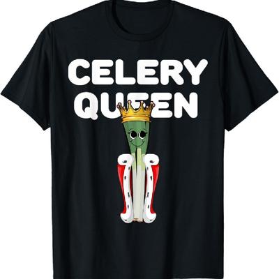Celery Queen T-shirt Céleri Femme T-shirt Céleri Fille