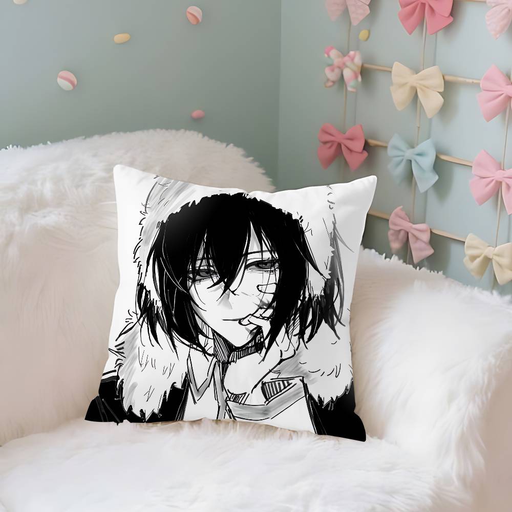 Anime BBungo StrayDogsS Cute Case Plush Fabric Soft Pillowcase Double Sided Print Cushion Cover Household Gifts