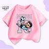 Unisex T-shirt voor Kinderen met Korte Mouwen - Voetbal Supersterren Print (Messi & CR7), Zomer Katoen Ronde Hals