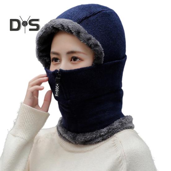 

Зимняя велосипедная шапка со встроенным защитным экраном для лица и утеплителем для шеи, застежка-молния, ветрозащитный толстый плюшевый шарф с полной защитой для улицы в холодную погоду