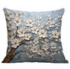 New Flower Pillowcase Imitating Three-dimensional Oil Painting Style Creative Floral Home Living Room Sofa Cushion Pillowcase