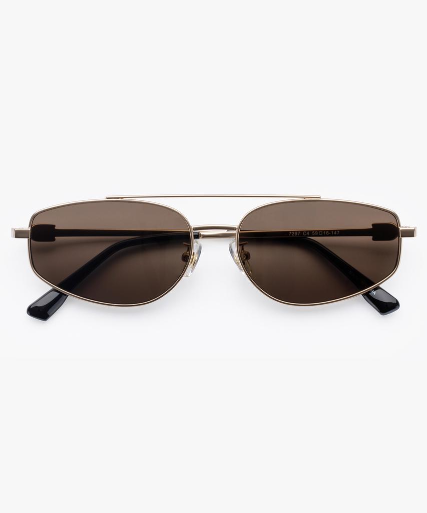 Likkeullou Rc Stainless Steel Gb97 Sunglasses Gold