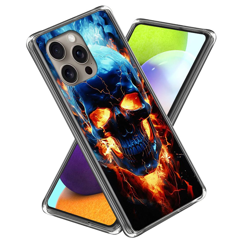 For iPhone 16 Pro Max Case Pattern Printed Shockproof TPU Phone Cover