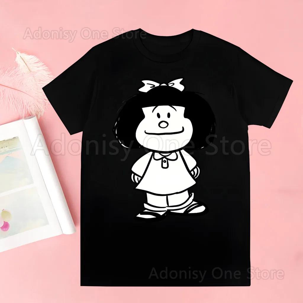 Mafalda Comic Ulzzang Cartoon Kawaii Men Harajuku Tops Summer Tops Graphic Tees Men Kawaii T-shirt Clothes boysT Shirt