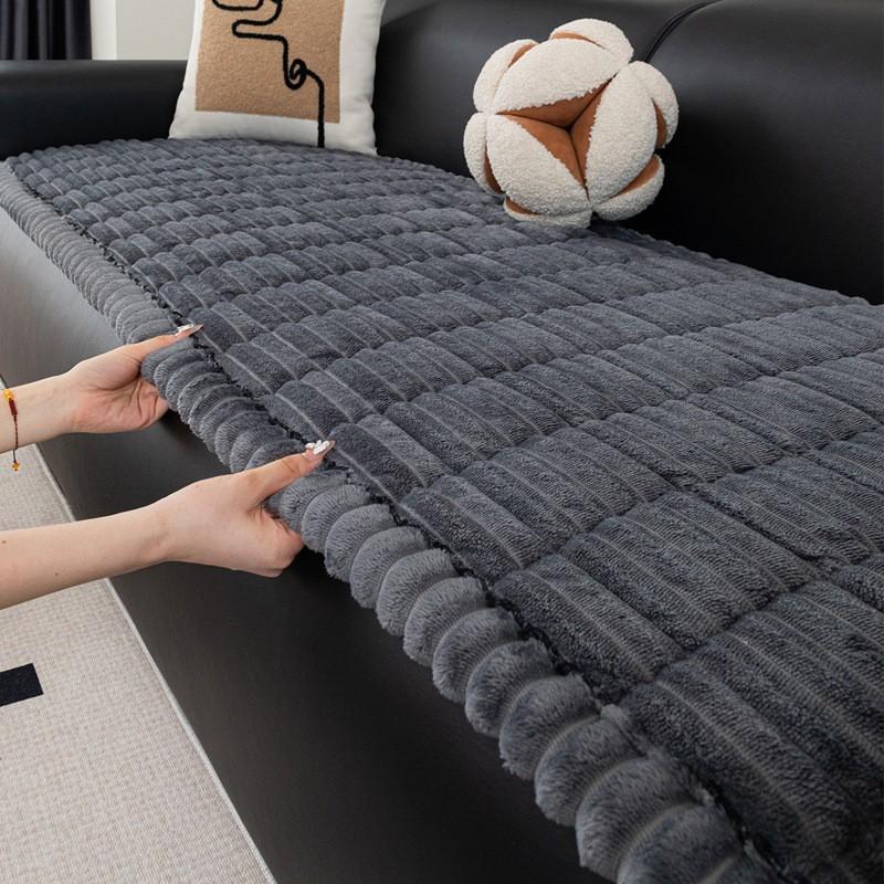 Soft Plush Non-Slip Couch Cushion Thickened Flannel Mat Sofa Bed Window Seat