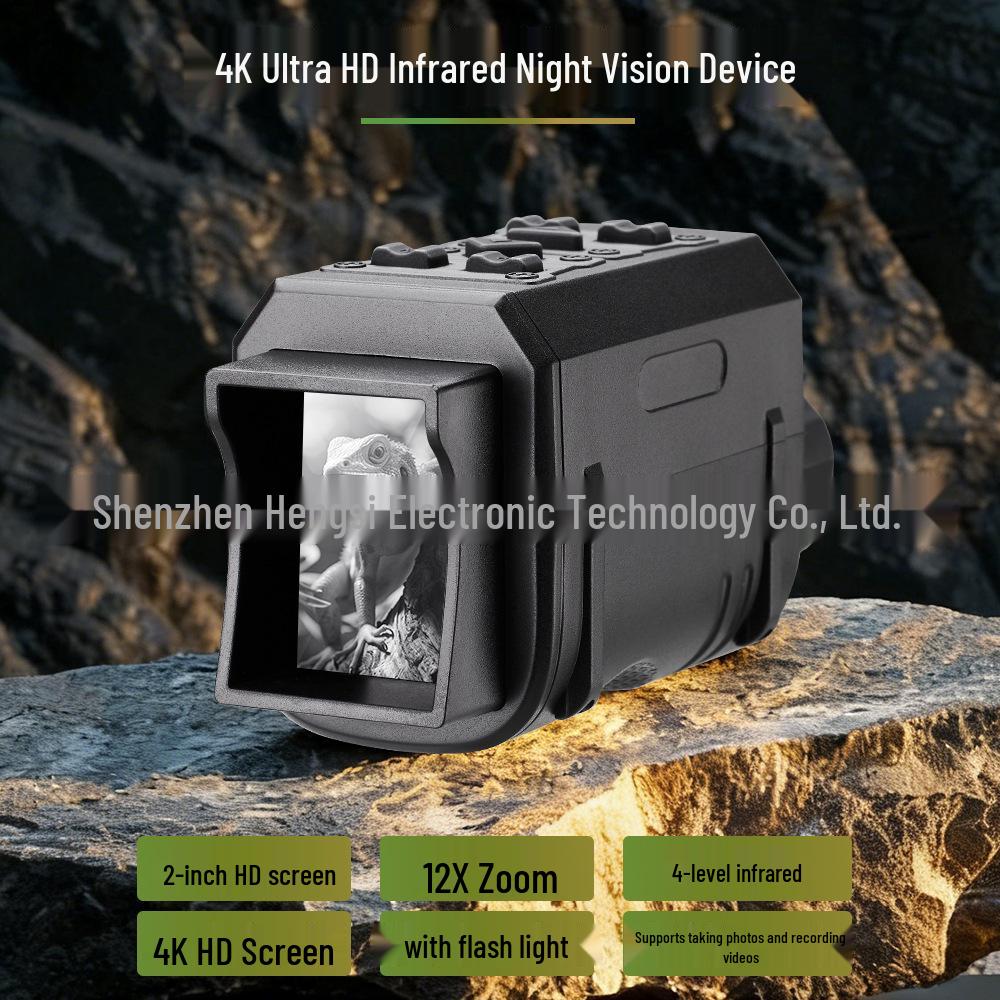 4K 12x Monocular Infrared Night Vision Telescope with Photo and Video Capability