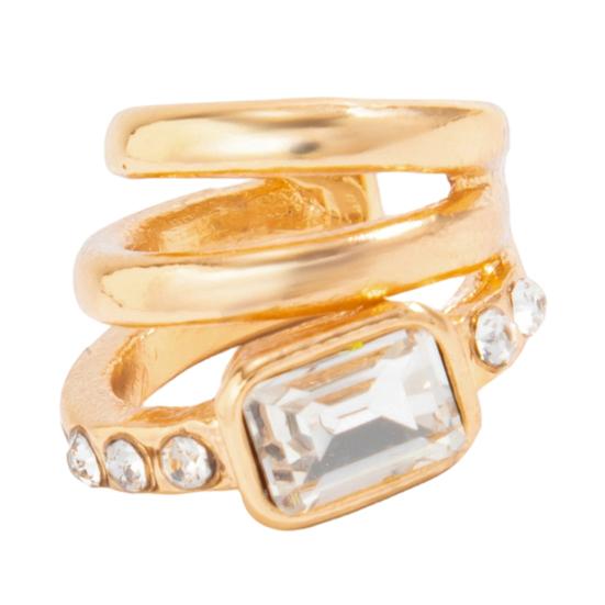 Girls Ear Clip, Multi-Layered Diamond Encrusted Elastic Clip-On, Comfortable Non-Pierced Jewelry for Parties And Daily Wear