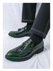 Men's Plus Size Tassel Loafers: Pointed Toe, Slip-On Leather Shoes for Business and Casual Wear In Spring and Autumn.
