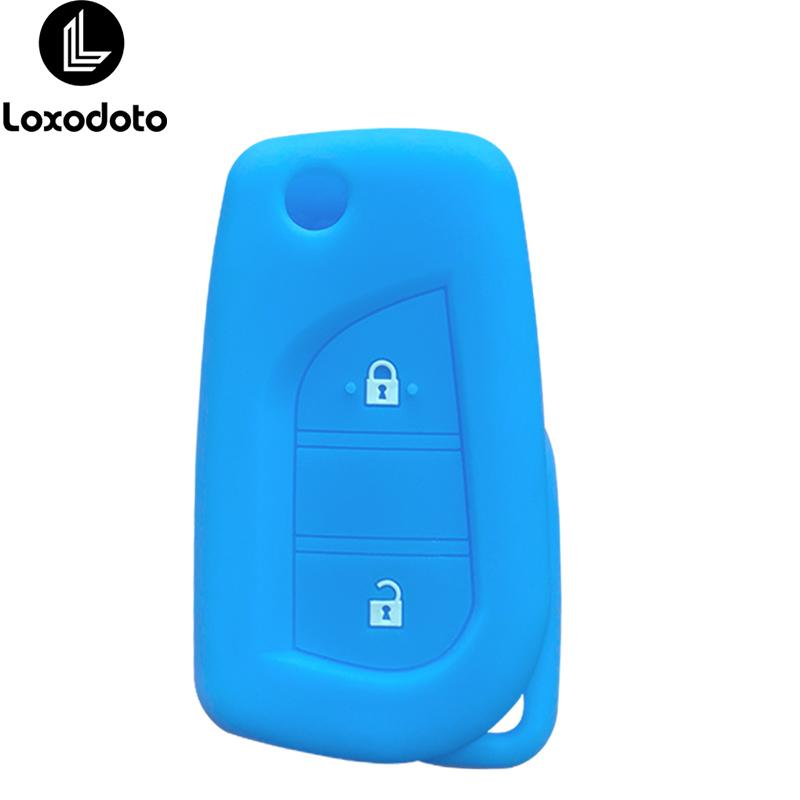 Husă siliconică pentru cheie auto cu telecomandă pentru Toyota Auris Corolla Reiz Yaris Aygo Rav4 2022 Scion Hilux pentru Peugeot 108 pentru Citroen C1
