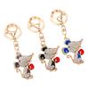 Cute Mouse Keychain Sparkling Rhinestone Mouse Keychain Colorful Enamel Rat Charm with Key Ring Gift for Men Women