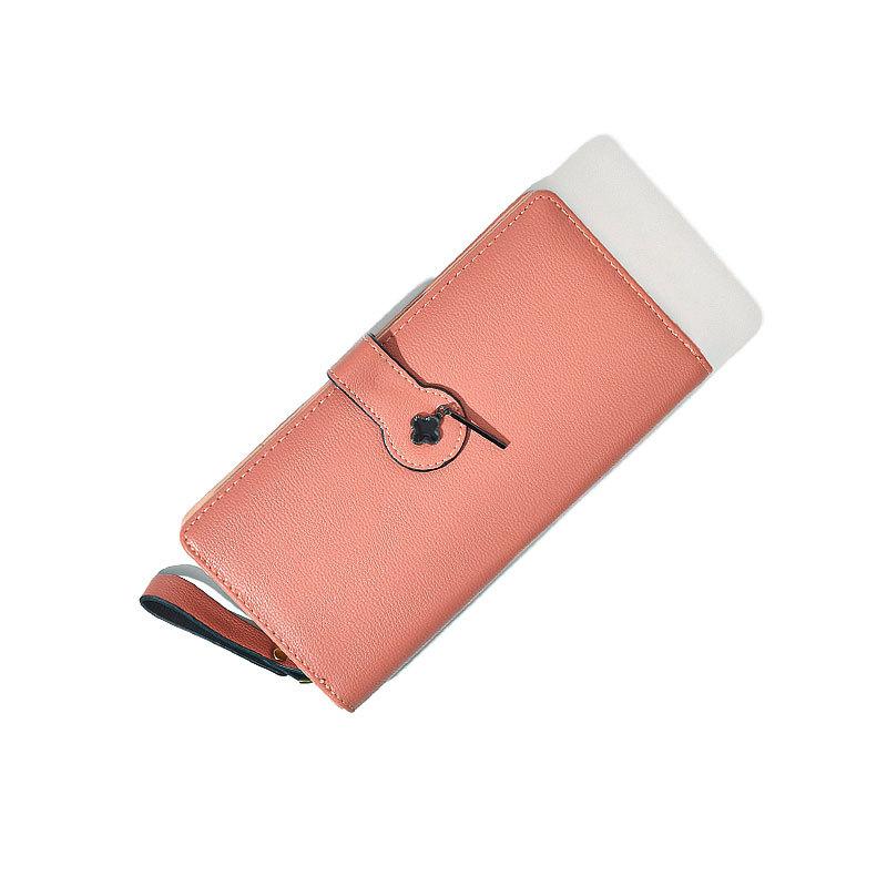 Simple Student Versatile Long Wallet Women s Retro Exquisite Zipper Multi-functional Change Bag красный