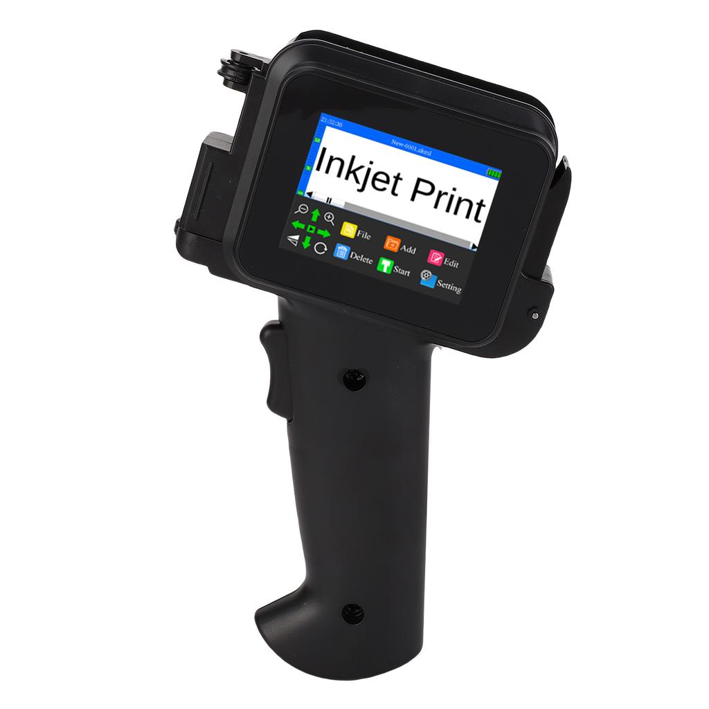 Handheld Inkjet Printer Gun Portable Mini Quick Drying 12.7mm for Text Barcode QR Code Counter Batch Number Date Coder
