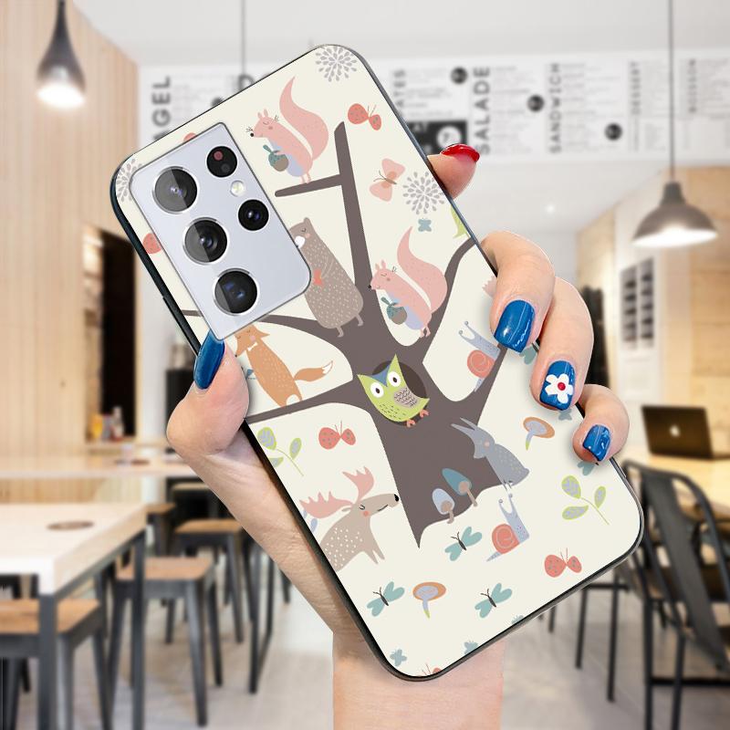 Seria Animale Desene Animate Încântător Bufniță Vulpe Urs Veveriță Husă pentru telefon