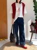 COR Women's White Embroidered Casual T-Shirt - Early Spring Loose Fit, Slim Short-Sleeved Knit with Lamb Design.