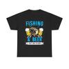 Fishing And Beer Graphic T Shirt Outdoors Hiking Unisex Heavy Cotton Tee