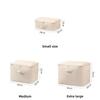 Cotton Linen Storage Bag With Zipper For Bedroom Closet Organization