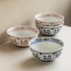 Binaural Bowl Household Soup Bowl Instant Noodle Bowl High-End Ceramic Tableware Bowl Commercial Large-Capacity Bowl Vegetable Bowl