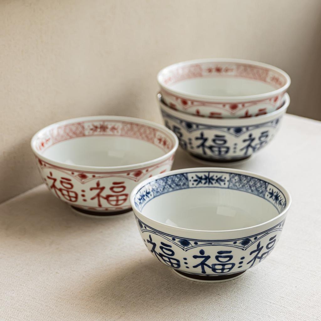 Binaural Bowl Household Soup Bowl Instant Noodle Bowl High-End Ceramic Tableware Bowl Commercial Large-Capacity Bowl Vegetable Bowl