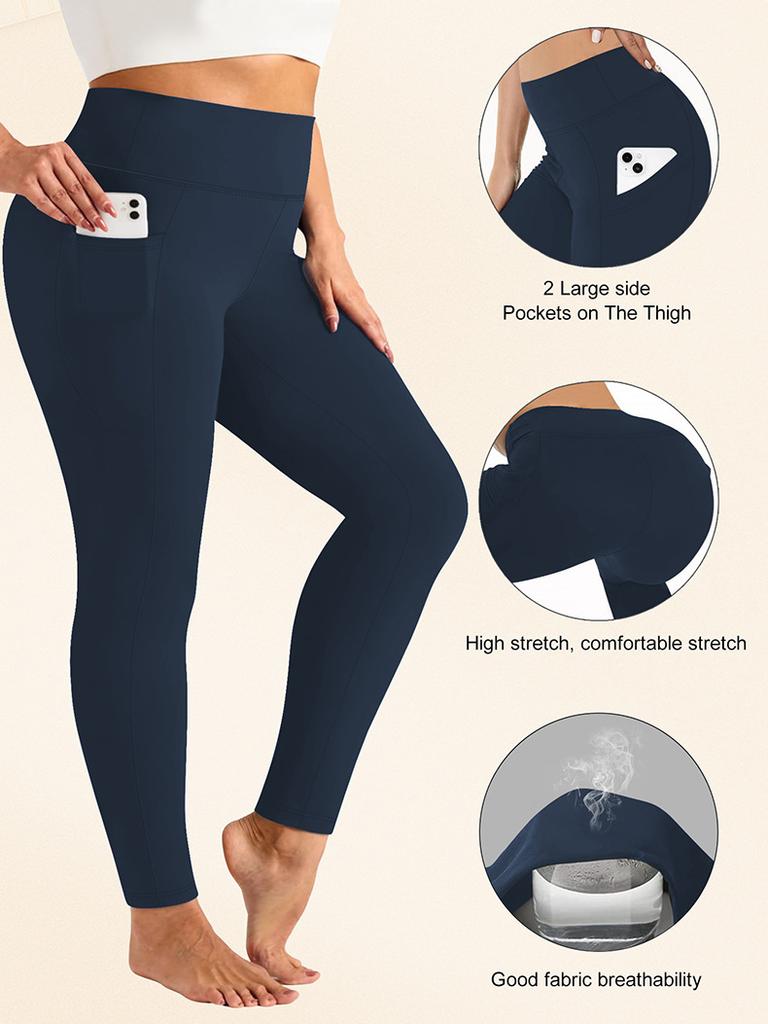 Plus-size Yoga Pants for Women Fitness-friendly High-waisted Waist-cinching Butt-lifting High-stretch Sports Leggings Plus-size Yoga Pants