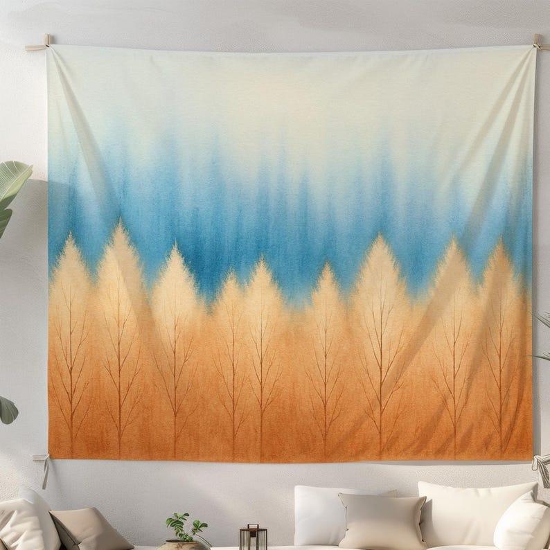 Gradient Trees tapestry 75x100 чёрный