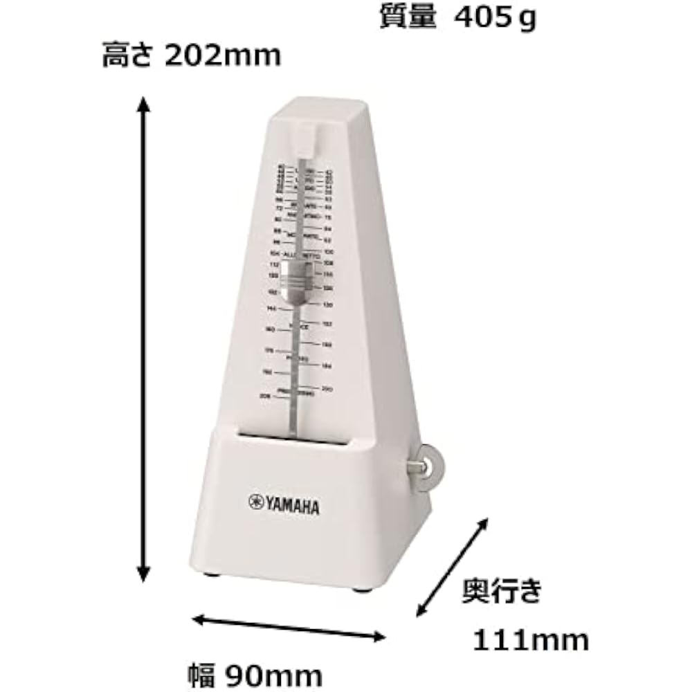 YAMAHA (YAMAHA) Metronome Ivory MP-90IV Classic Triangular Pyramid Style Matte Finish Makes Finge...
