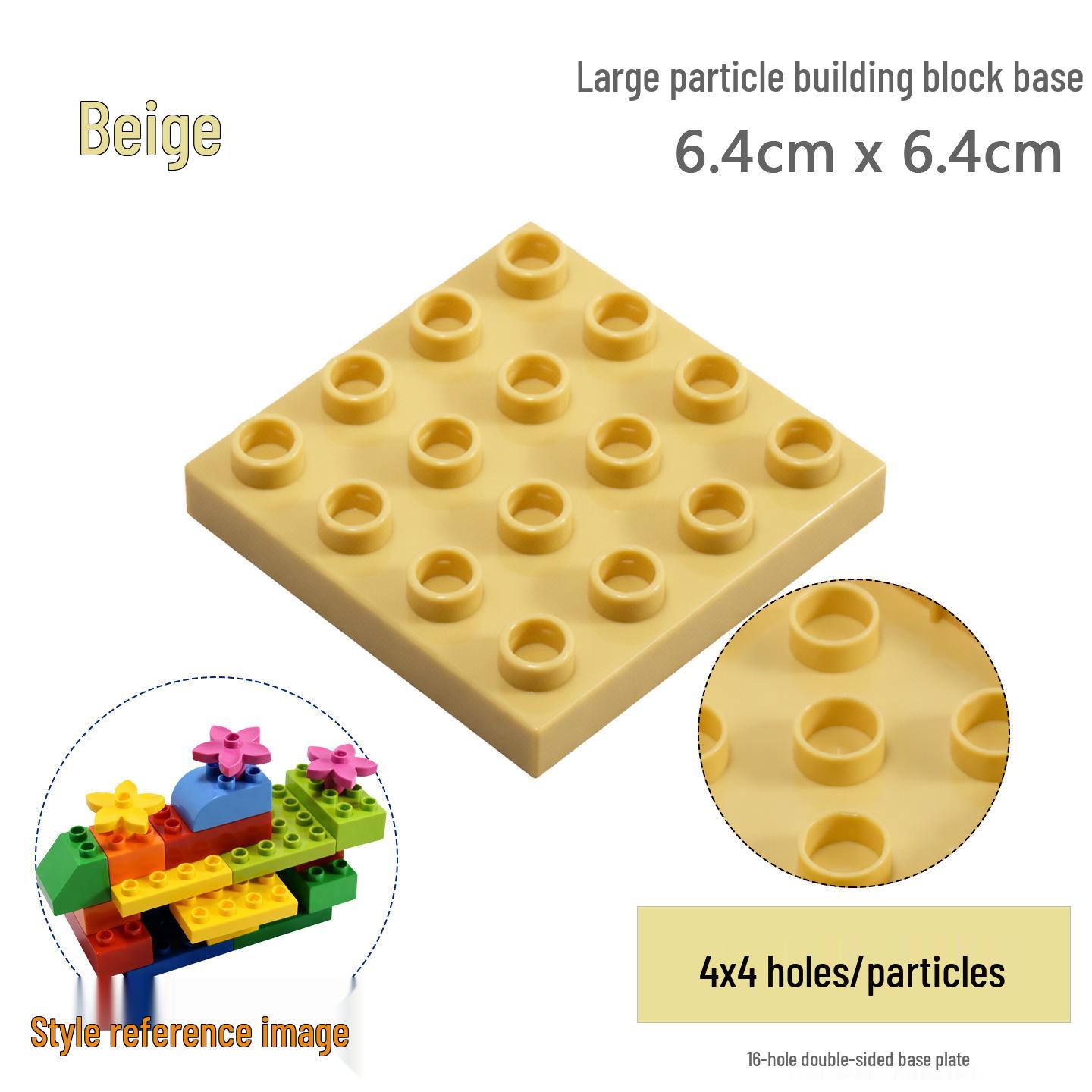 Double-Sided Base Plate Compatible with LEGO, Interlocking Large & Small Building Blocks for Kindergarten Large Particle Base Plate