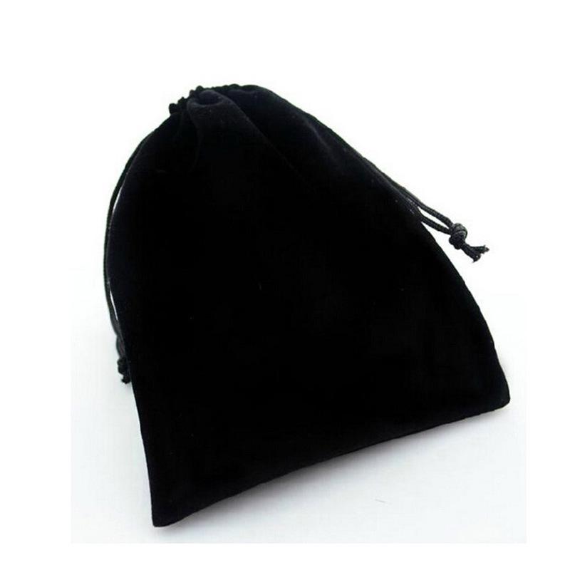 Black Velvet Jewelry Drawstring Bag Packaging 5x7 cm