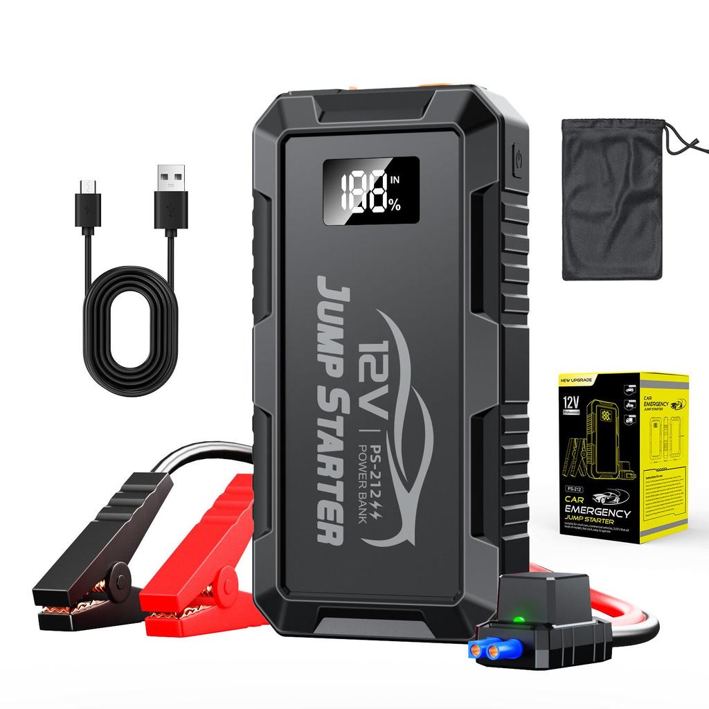 High-Capacity 12V Car Emergency Jump Starter Artifact