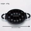 1pc Black Aluminum 10 Cavity Square Cake Mold with Handles , Non Stick, Gas Stove Compatible Baking Pan for Perfect Mini Cakes