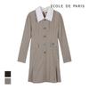 ECOLEDEPARIS Contrast Collar Check Dress_Rb29Woa004Z