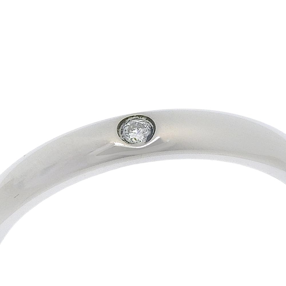 CARTIER Wedding ring Ring Pt950Platinum/diamond #3.3(US Size) 2.7g Women Used