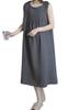 [LUMIRA] Sleeveless Gauze Dress, Wearable Towel, Loungewear, Bath Gauze Dress, Wrap Towel, Women's Gauze, Quick-Drying (Dark Gray)