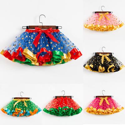 Mädchen Kinder Party Dance Ballett Kleinkind Baby Kostüm Dot Print Röcke Kleidung