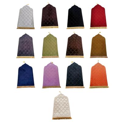 Tapete de Oração de Flanela Tapete de Viagem Tapete de Adoração Manta Irregular Portátil para bar Interior Presente de Ramadã Eid para Homens e Mulheres