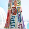 Buntes Ozeantier Mikrofaser Strandtuch Schnelltrocknend Sardine Hummer Fisch Design Sand Pool Handtuch für Yoga