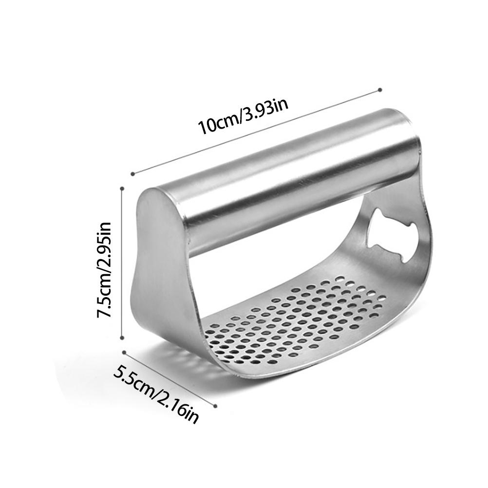Stainless Steel Garlic Press Mincer Crusher Peeler Chopper with Bottle Opener Kitchen Gadget