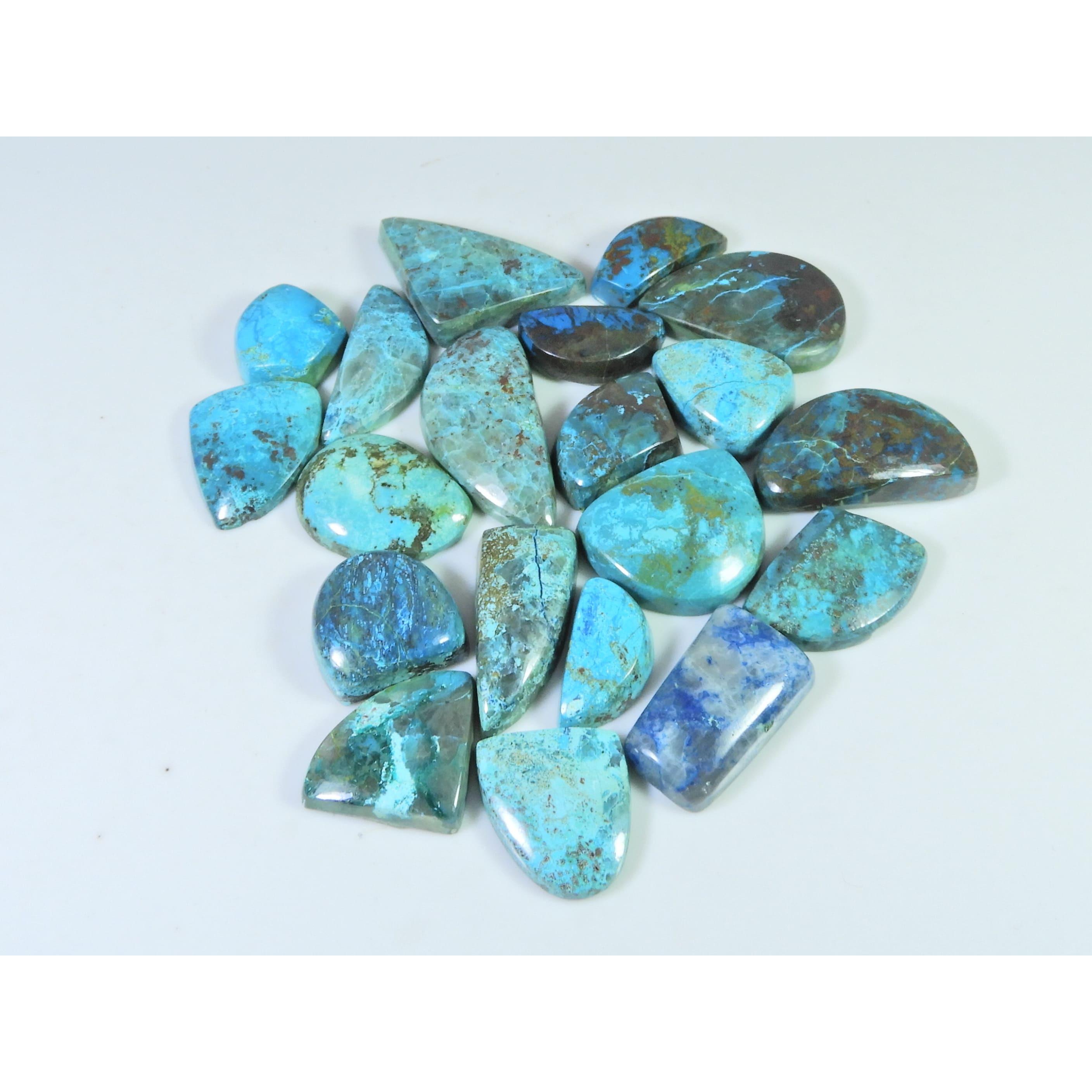 225Cts. Natural Shattuckite Fancy Cabochon Loose Designer Gemstone 20Pcs Lot C-1543