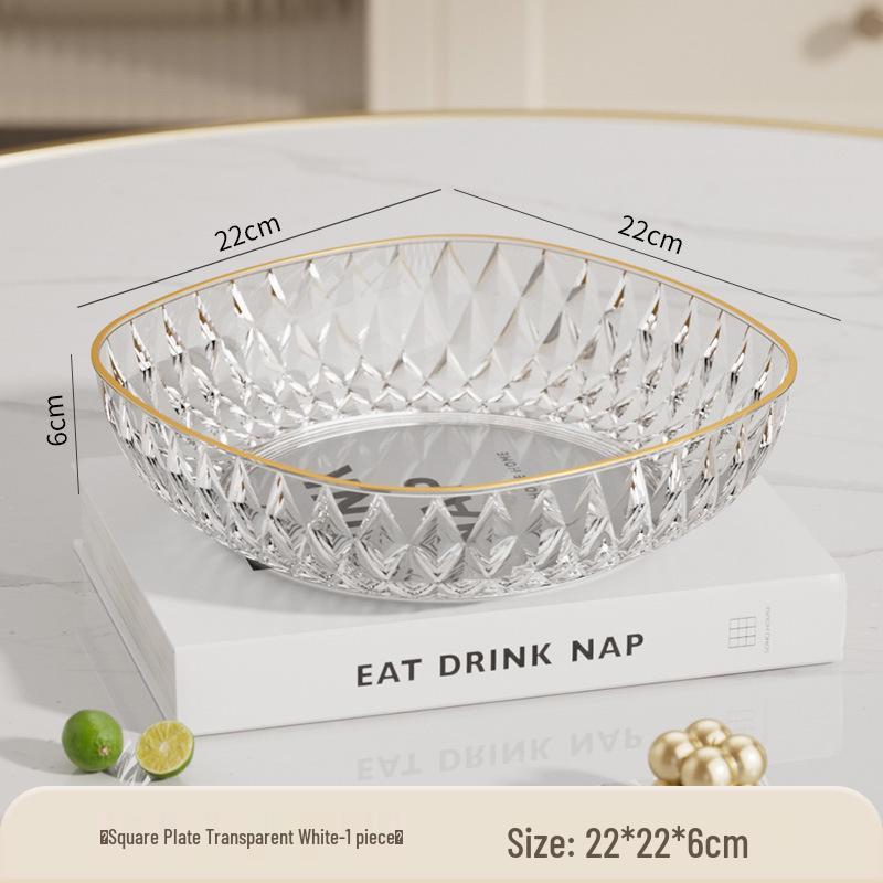 2023 Luxury Crystal Fruit Bowl for Coffee Table or Living Room