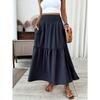 Women's Casual Ditsy Floral Elastic Waist Pocket Skirt, Suitable for Casual Commuting Wear