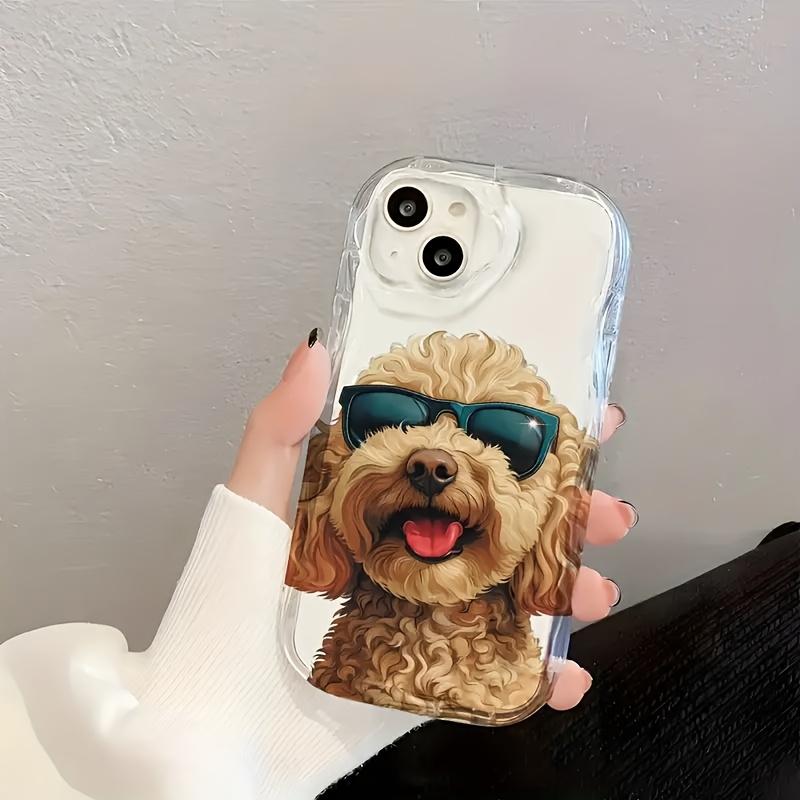 Poodle pattern phone case suitable for iPhone 17 16 15 14 13 12 11 Pro/ Max /Plus anti-fall and shockproof back cover