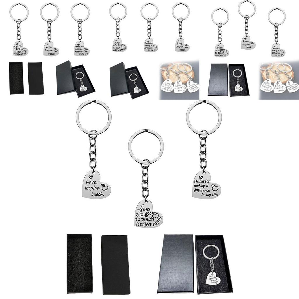 Stainless Steel Keychain With Heart Design Perfect Teacher's Day Or Graduation Gift