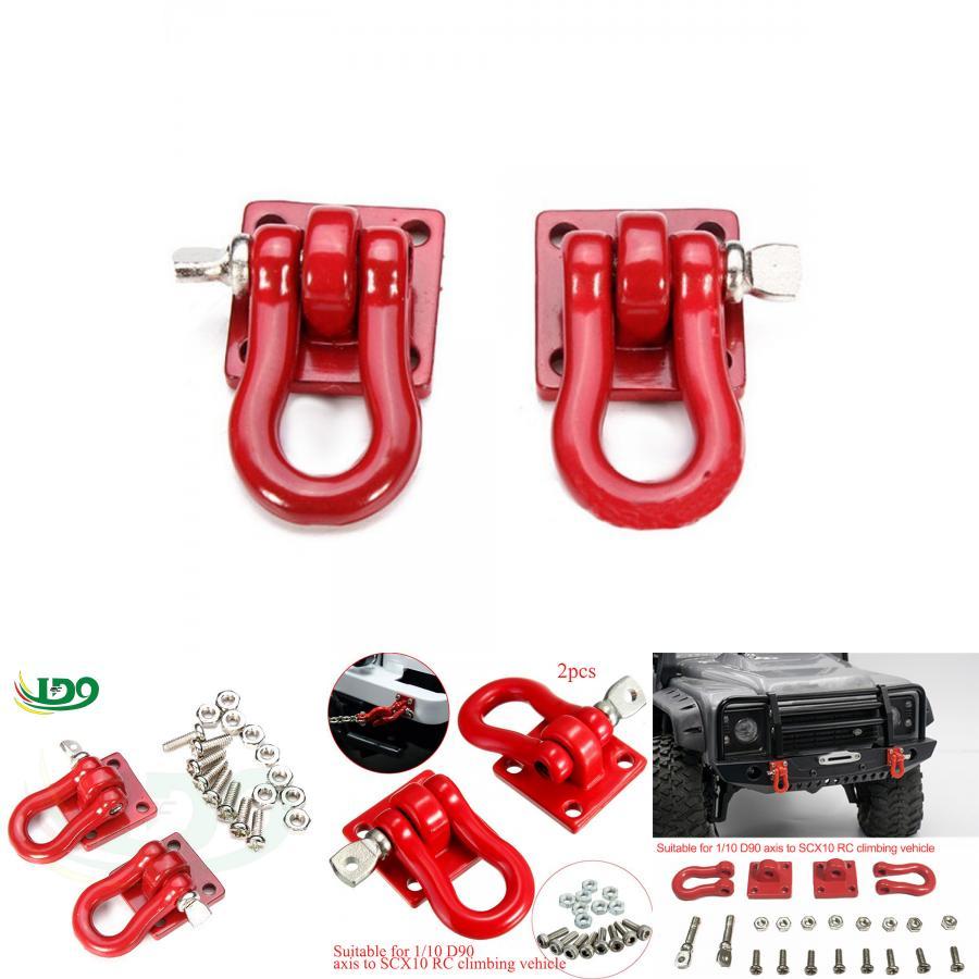 Premium Quality 2 Pcs Red Climbing Trailer Hook Buckle For 1/10 D90 Axial Scx10 Rc Cars