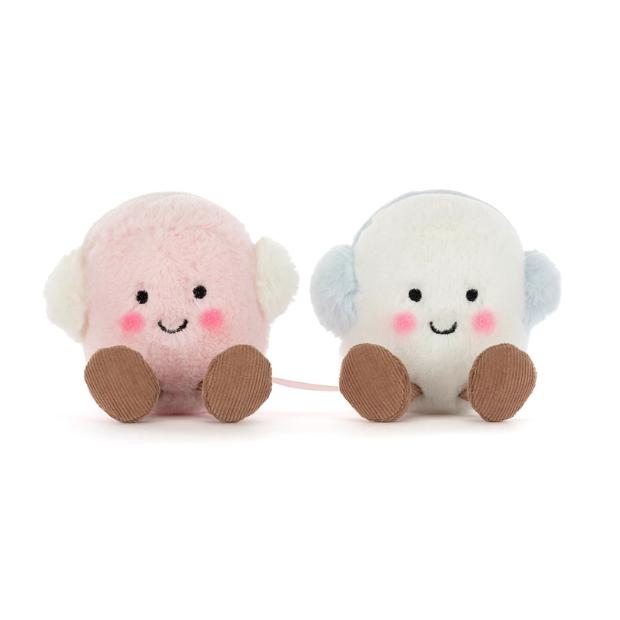 Kawaii Marshmallow Plush Toy Cute Pink Blue Marshmallow Stuffed Doll Couple Plushies Soft Birthday Gifts Girl Home Decor