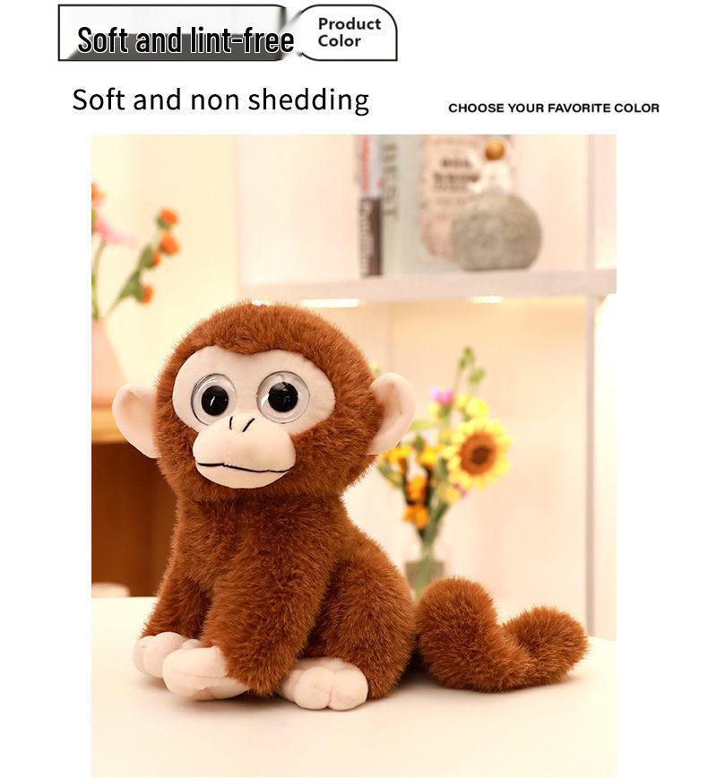 Golden Snub-Nosed Monkey Plush Toy - Cute Big-Eyed Doll