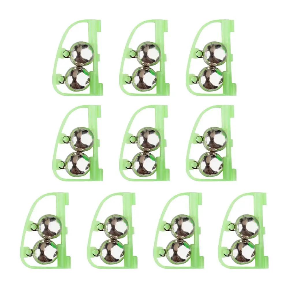 

10PCS Fish Bite Alarm Twin Bells Night Fishing Rod Bell Fishing Equipment Fishing Bait Bite Alarm Alarm Carp Portable M2Z2