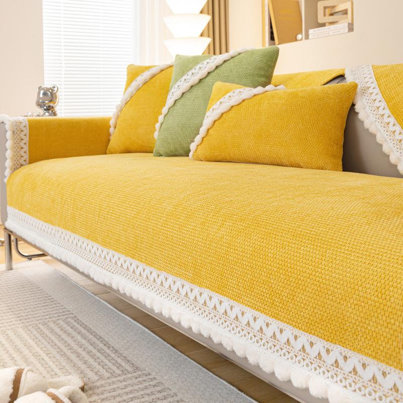 

Подушка для дивана из синели, универсальная нескользящая подушка Four Seasons, чехол на спинку дивана, чехол для дивана, полотенце 70*70